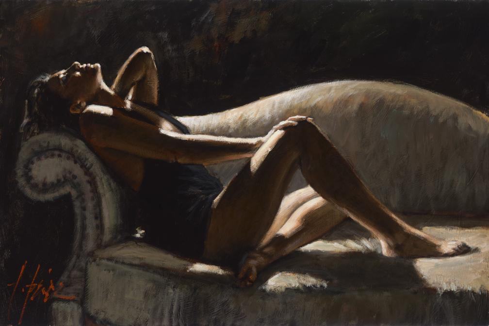 Fabian Perez Paola on thhe Couch